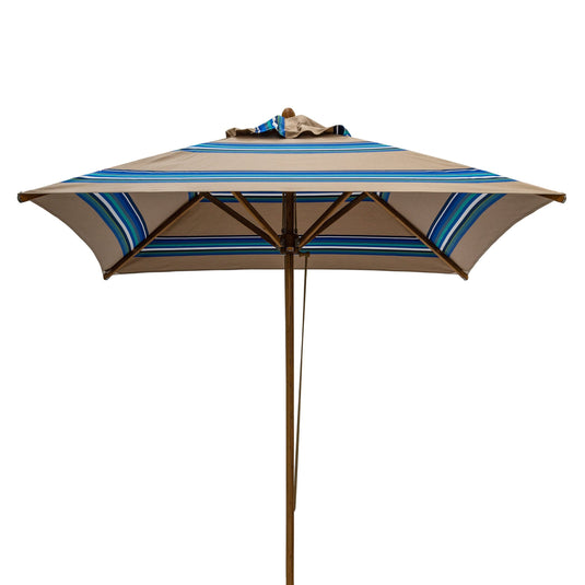 Square Southsea Parasol - Multi Stripe,  AC74, Acrylic