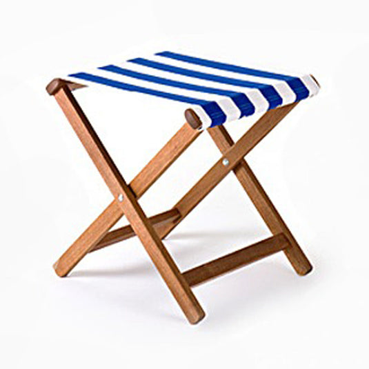 Sturdy Stool - Block Stripe, Blue/White, Acrylic