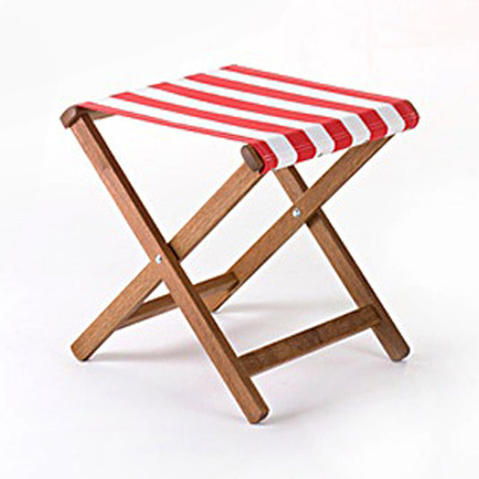 Sturdy Stool - Block Stripe, Red/White, Acrylic