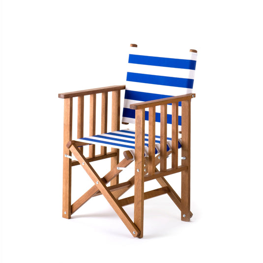 Tennis Chair - Block Stripe, Blue/White, Cotton