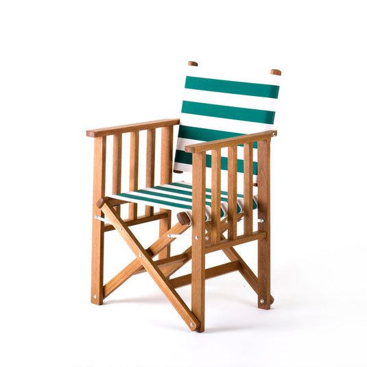 Tennis Chair - Block Stripe, Green/White, Cotton