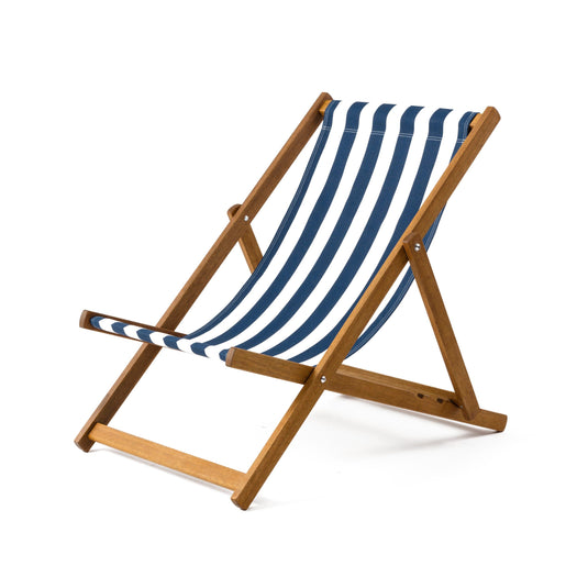 The Wider - Block Stripe, Navy/White, Cotton