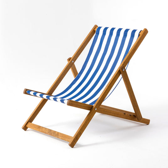 The Wider - Block Stripe, Blue/White, Textilene