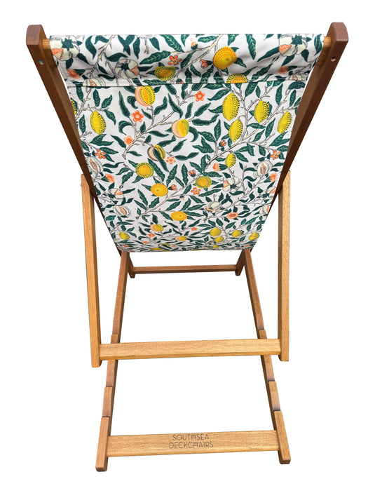 William Morris "Yellow Fruit Print" Deckchair