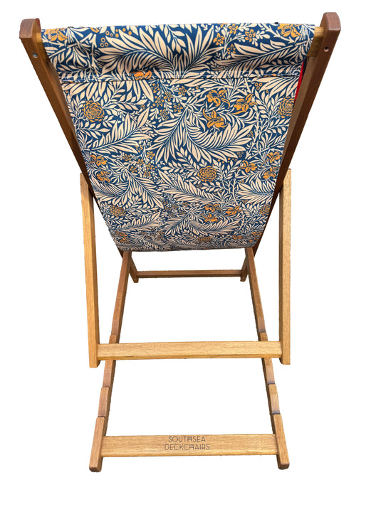 Deckchair in William Morris "Vintage Larkspur"  Printed Canvas