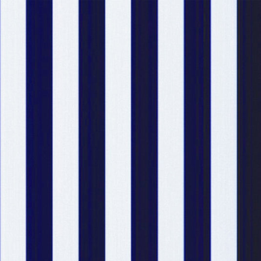 Universal Replacement Deckchair Sling Kit with Brass Tacks  in Block Stripe Navy/White Printed Cotton