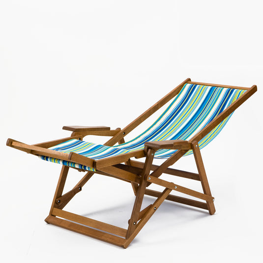 Catalan Deckchair in Multi-Stripe (PC08) Printed Cotton