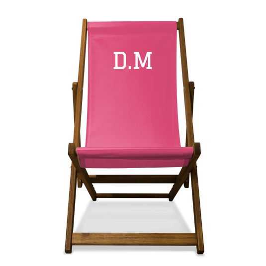 Monogrammed Plain Cotton Deckchair