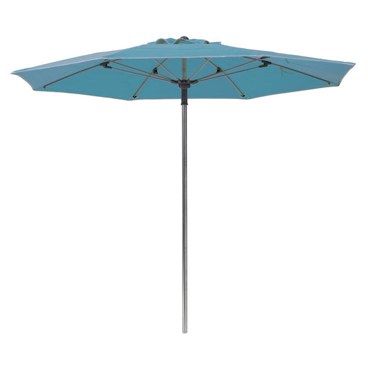 Blue patio umbrella on a white background