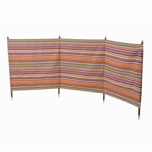 Beach Windbreak for Camping in Multi Stripe Design AC02 (Standard/Large)