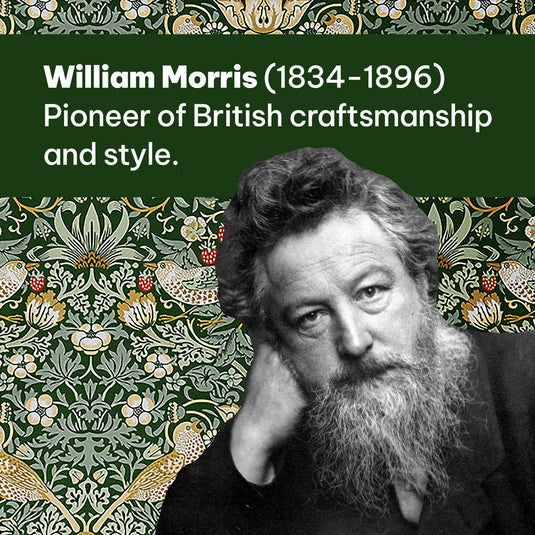 William Morris "Bough" Deckchair in Navy & White