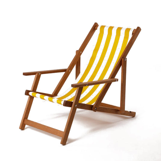 Armchair - Block Stripe, Yellow/White, Cotton