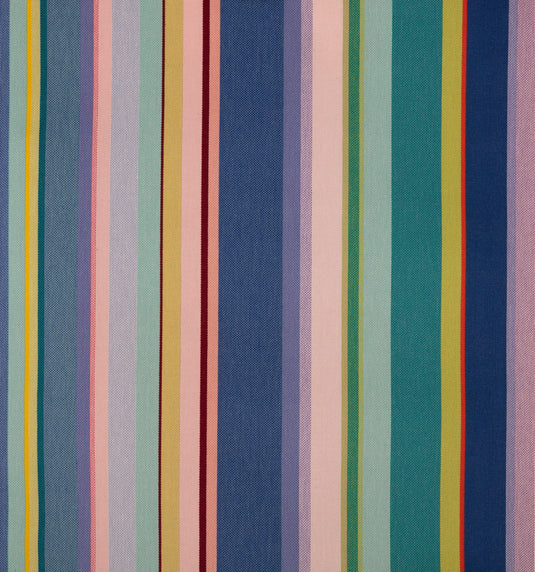 Edwardian Deckchair with Stool - Multi Stripe, WC92, Woven Cotton