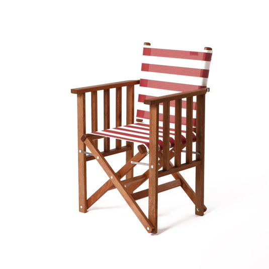 Tennis Chair - Block Stripe, Red/White, Textilene