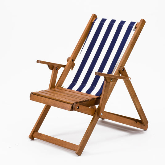 Easy Chair - Block Stripe, Navy/White, Acrylic