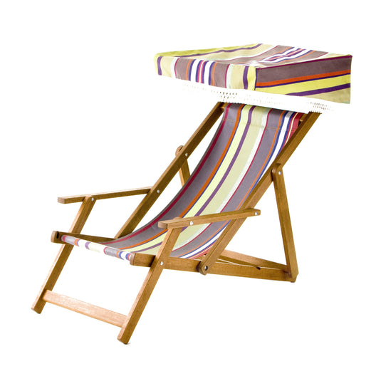 Edwardian Deckchair - Multi Stripe,  WC17, Woven Cotton