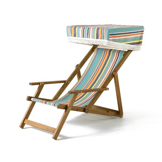 Edwardian Deckchair - Multi Stripe,  WC76, Woven Cotton