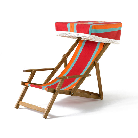 Edwardian Deckchair - Multi Stripe,  WC85, Woven Cotton