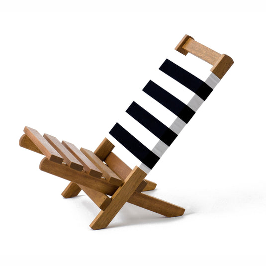 Fistral Chair - Block Stripe, Black/White, Acrylic