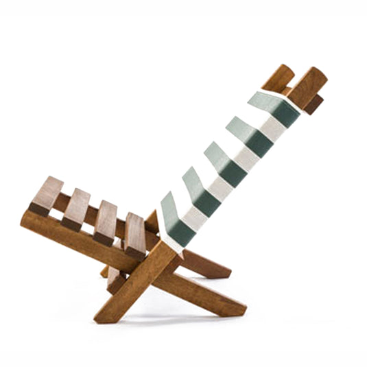Fistral Chair - Block Stripe, Green/White, Acrylic