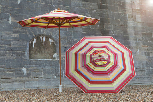 Large Southsea Parasol - Multi Stripe,  AC05, Acrylic