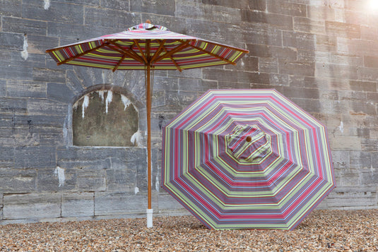 Large Southsea Parasol - Multi Stripe,  AC06, Acrylic