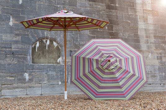 Medium Southsea Parasol - Multi Stripe,  AC06, Acrylic