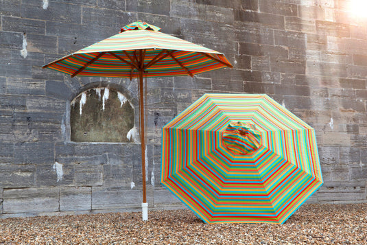 Large Southsea Parasol - Multi Stripe,  AC51, Acrylic