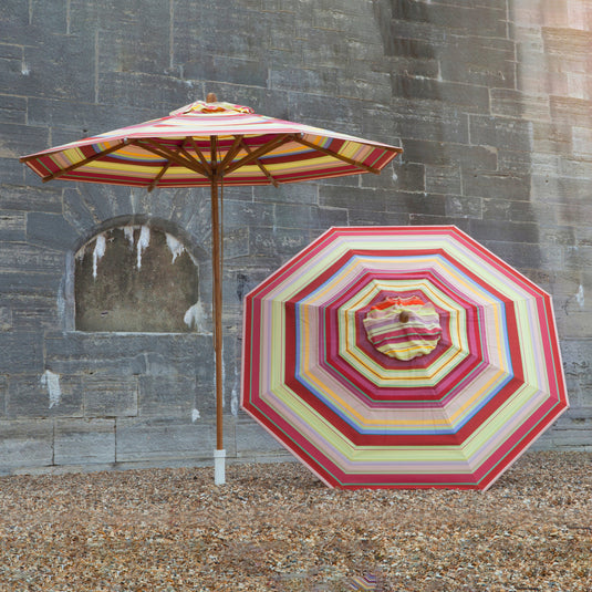 Medium Southsea Parasol - Multi Stripe,  AC05, Acrylic