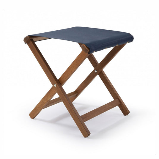 NEW Navy Sturdy Stool - With White Stitching, Cotton