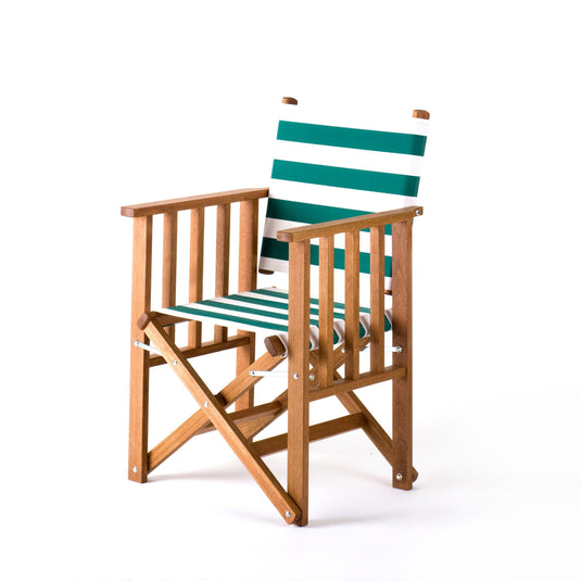 Tennis Chair - Block Stripe, Green/White, Acrylic