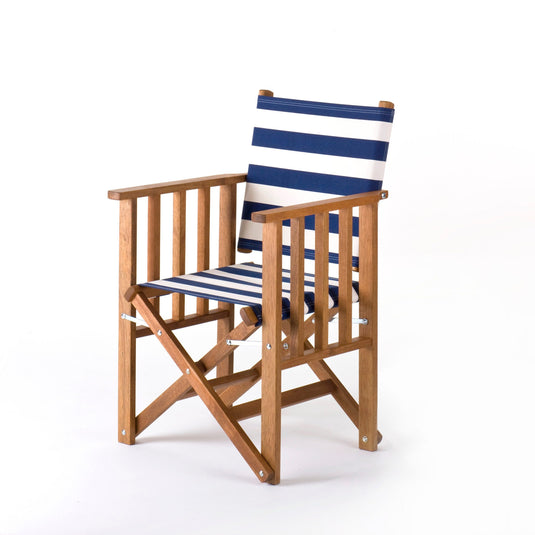 Tennis Chair - Block Stripe, Navy/White, Acrylic