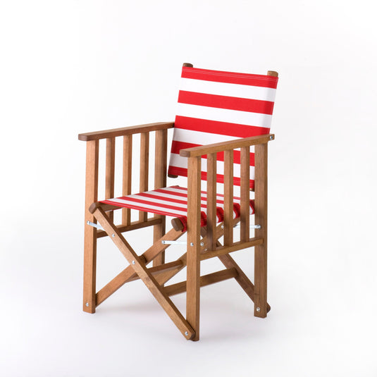 Tennis Chair - Block Stripe, Red/White, Cotton