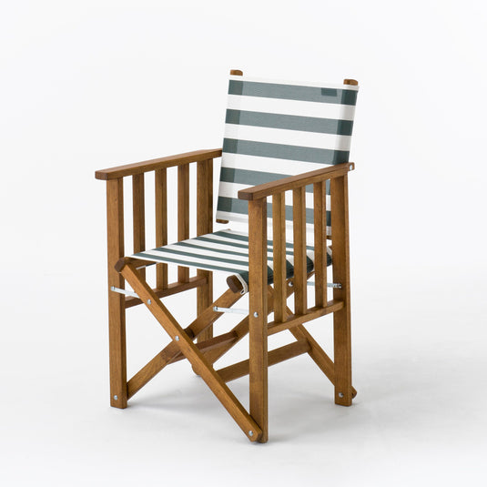 Tennis Chair - Block Stripe, Green/White, Textilene