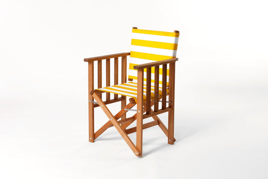 Tennis Chair - Block Stripe, Yellow/White, Cotton